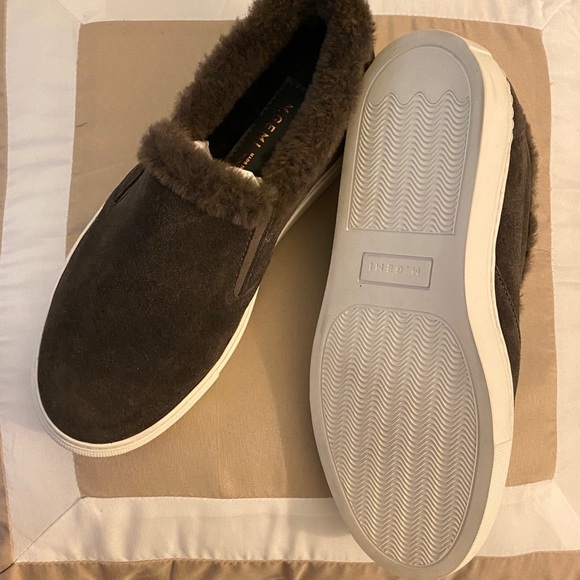 M . GEMI THE CERCHIO SHEARLING GRAY size 35.5 - Picture 3 of 5